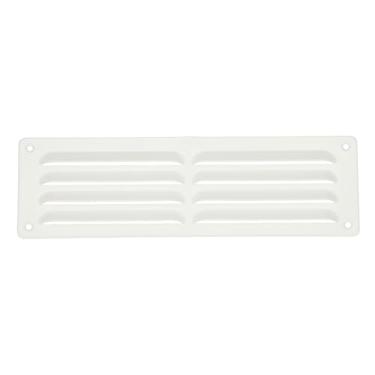 Imagem de PATIKIL Capa de ventilação de alumínio de 30 x 8,5 cm, capa de ventilação de grade de ar de tela HVAC Grelha com venezianas para casa cozinha lareira banheiro parede teto, branco