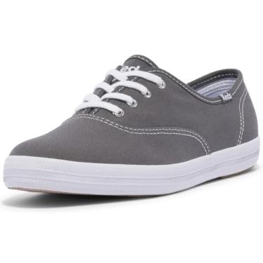 Imagem de Keds Tênis feminino Champion de lona com cadarço, Lona cinza escuro, 37