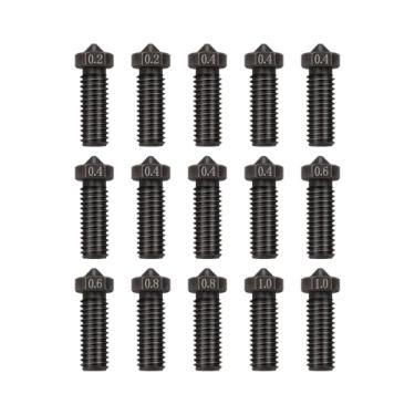 Imagem de LANKEGU Kit De Bicos Endurecidos De 15 Peças Para Anycubic Vyper, Impressora 3D, 7 Bicos De 0,4 Mm E 2 Bicos De Resistência Ao Desgaste De 0,2 Mm, 0,6 Mm E 0,8 Mm Para Anycubic Vyper, Kobra Plus, Ko