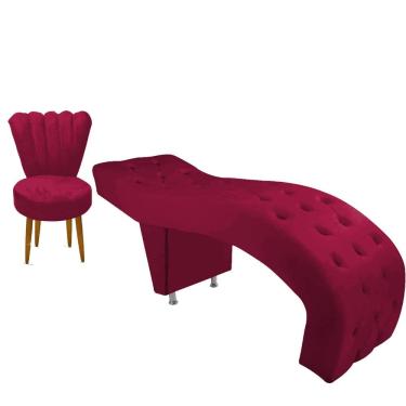 Imagem de Maca De Maquiagem E Estética Cadeira Alicia Vermelho