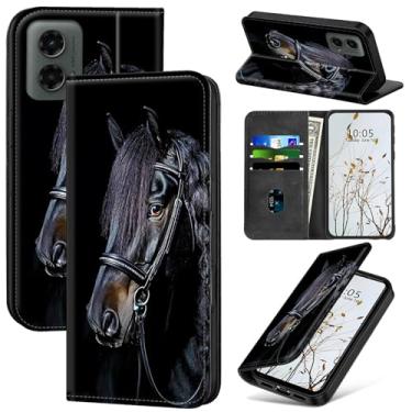 Imagem de Dikoer Capa carteira para Motorola Moto G Stylus 5G 2024 6,7 polegadas mulheres homens, capa flip com compartimentos para cartão fecho magnético capa de telefone com proteção absorvente de choque,