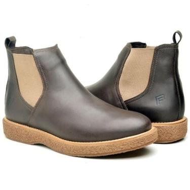 Imagem de Botina Chelsea Masculina Cano Medio Couro Legitimo Envio Imediato Ulti