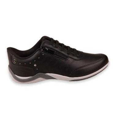 Imagem de Tênis Casual Feminino Conforto Zíper Elástico Kolosh C3670, Preto, 36