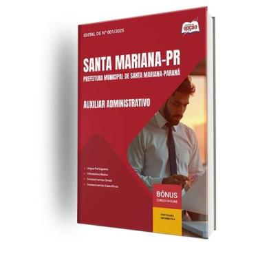 Imagem de Apostila Prefeitura de Santa Mariana - PR  - Auxiliar Administrativo -