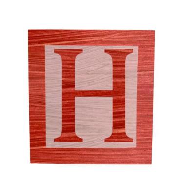 Imagem de Cubo Rosa Letra Vermelha com Aplique Festa Chá de Bebê Decoração 8x8x8