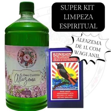 Imagem de Kit Alfazema 1 Litro e Anil em Pó Wagi Africano Original - ARTES FLECH