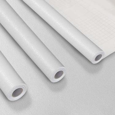 Imagem de Kit 3 Papel de Parede Adesivo Lavavel Casca Branco Fosco 15M - Open St