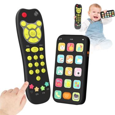 Imagem de Conjunto de brinquedos Toy Phone Baby Remote Control KALUYA com luz musical