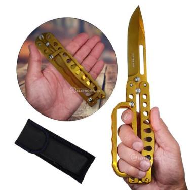 Imagem de Canivete Butterfly Profissional com Lâmina de Aço Inoxidável e Cabo Va