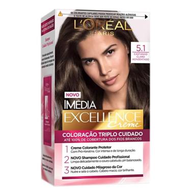 Imagem de Tintura Imédia Excellence L'Oréal Paris Castanho Claro Cinza 5.1