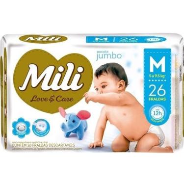 Imagem de Fralda Mili Love & Care Jumbo M 26 Unidades