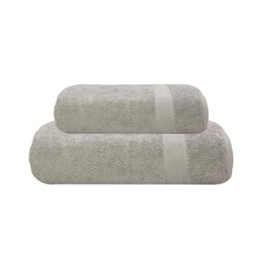 Imagem de Kit Jogo Toalhas Banho e Rosto, 02 Pe�as, �cone - Camesa, 100% Algod�o Premium, Alta Absor��o, Toque Extra Macio Luxo, 500 g/m� - ALTIHAUS (Bege)