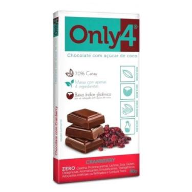 Imagem de CHOCOLATE COM CRANBERRY 70% CACAU ONLY4 70g