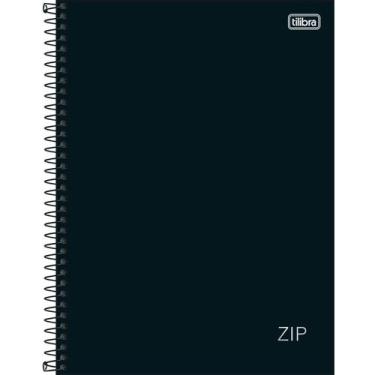 Imagem de Caderno Espiral Capa Dura Universitário 1 Matéria Zip Preto 80 Folhas,