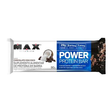 Imagem de Power Protein Bar Max Titanium (90g) Chocolate c/ Coco