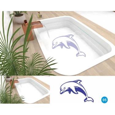 Imagem de Adesivo Para Fundo De Piscinas Com Proteção Uv - Golfinhos + selante 1