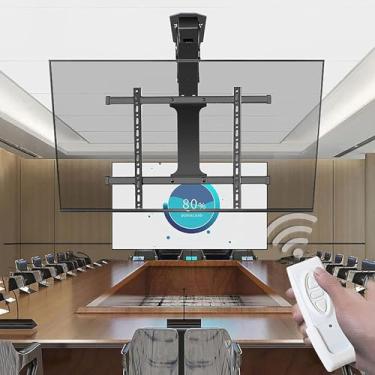 Imagem de CUTPOIY Suporte de parede para TV, suporte de TV motorizado, suporte de TV com controle remoto e interruptor, adequado para tela LED de 32 a 75 polegadas para TVs de 26 a 70 polegadas