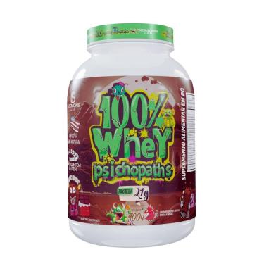 Imagem de Whey Protein Demons Lab 900g Psichopaths Concentrado Sabor:Baunilha;Tamanho:Único;Gênero:Unissex-Unissex