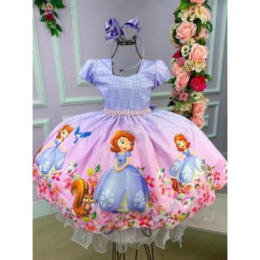 Imagem de Vestido Infantil Temáticos Princesa Sofia Lílas - TEMATICOS, 6, Lavend