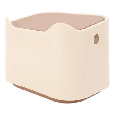 Imagem de Lixeira de Lixo para Gatos Com Design Fechado, Tampa Dividida e Tipo Prensa Design de Aparência Elegante Mini Lata de Lixo Multifuncional para Gatos para Uso Doméstico