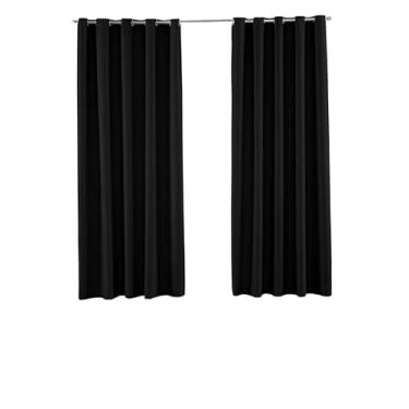 Imagem de Cortina Blackout Tecido Premium 6,00 x 2,80m Corta Luz 100% para Sala ou Quarto Blecaute Grosso (Preto)