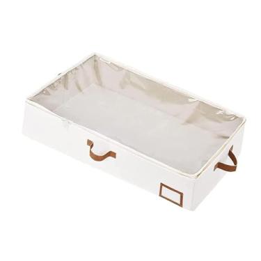 Imagem de IEUDNS Organizador de Armazenamento Embaixo Da Cama, Caixa de Armazenamento com Tampa, Recipiente Dobrável para Roupas com Alças para Quarto, Armário, Dormit