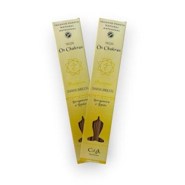 Imagem de Kit com 2 Incensos Naturais e Artesanais Vareta Chakras Umbilical Bergamota Limão