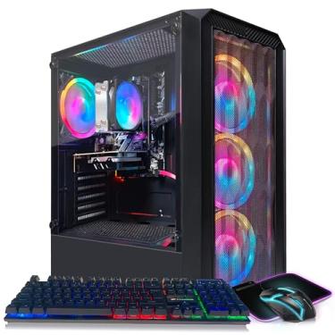 Imagem de PC gamer desktop STGAubron, Radeon RX 590 GDDR5 8 GB, AMD Athlon 3000G 3,5 GHz, DDR4 16 GB, SSD 512 GB, Wi-Fi 600 Mbps, BT 5.0, 4 ventoinhas RGB, Mouse Pad RGB, Windows 11 Home