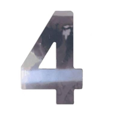 Imagem de Número 4 em ACM Espelhado 60mm - 360-4 - NUMERAL