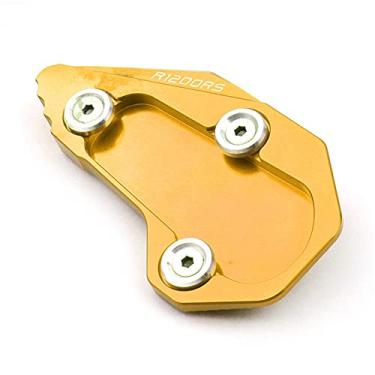 Imagem de Acc-Creativity Suporte lateral para pé de motocicleta ampliador lateral placa de extensão compatível com BMW R1200R R1200RS 2015-2018 (dourado)