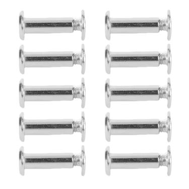 Imagem de 50 Conjuntos M4 Rebites de Cabeça Redonda Parafusos de Cabeça Redonda Parafusos de Encadernadores de Ligação de Aço Inoxidável Com Rosca M4 para Artesanato de Roupas de Couro