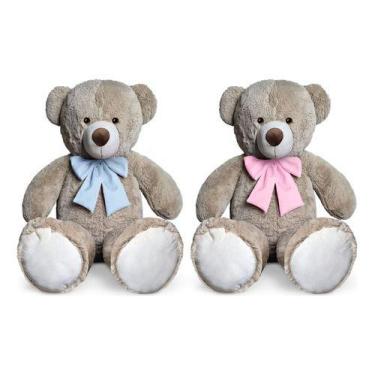 Imagem de Kit 2 Ursos De Pelúcia Baby Soft G 1M - ALEPLUSH, Avelã