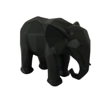 Imagem de Elefante Decorativo Em Resina Geométrico 20cm