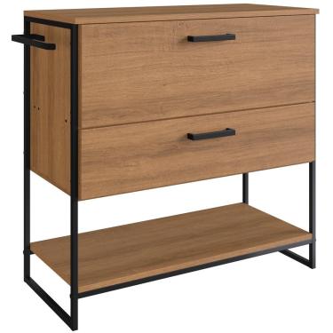 Imagem de Gabinete Banheiro Industrial 80 Cm 1028 Mell Aço Preto Pp Mell Preto