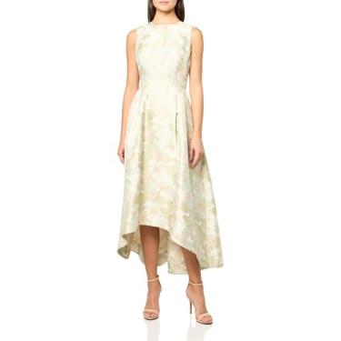 Imagem de Shoshanna Vestido feminino Daniela Jacquard floral champanhe meia-noite, Menta/champanhe, 40