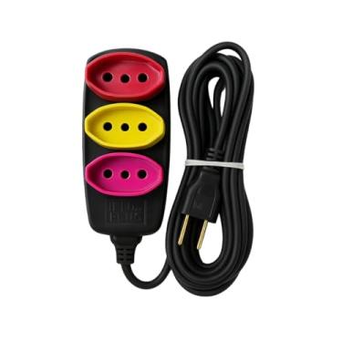 Imagem de Extensão Elétrica 10 Metros Bivolt 127v/220v Preto 3 Tomada 10A