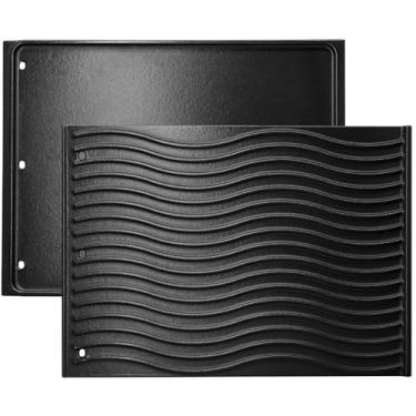 Imagem de Hiorucet Chapa De Ferro Fundido Hiorucet, Reversível Para Napoleon Prestige 500, Série Lex Pro Built-In, 485, 665, 605, 730, 825, 56040, 56041 - Panela Plana Com Dois Lados Cozinhar