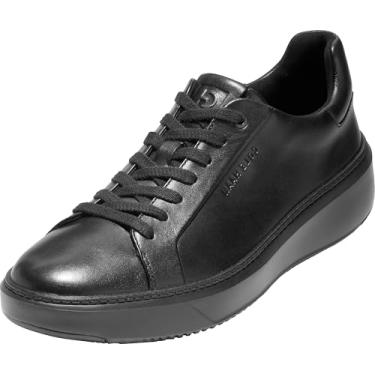 Imagem de Cole Haan Tênis feminino Grandpro Topspin impermeável para golfe, Couro preto/preto, 15 Wide
