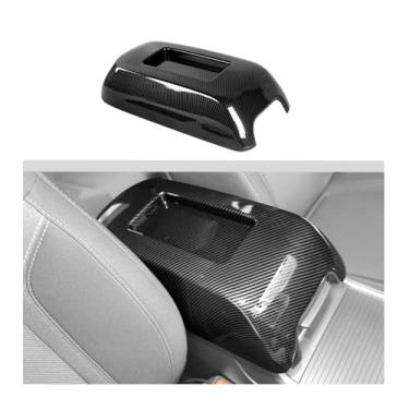 Imagem de JWWY Capa de apoio de braço, capa de consola central, decoração, capa protetora, acabamento adequado para Dodge Charger 2011-2025, Chrysler 300C, acessórios interiores fibra de carbono ABS