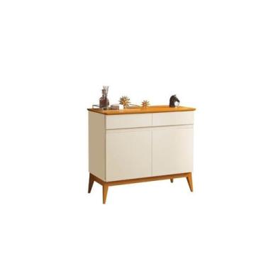 Imagem de Buffet Balcão MAG Estilo Retrô 2 Portas Cor Off White Cedro - EDEN