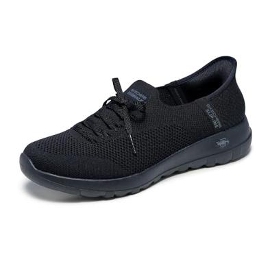 Imagem de Skechers Tênis feminino Go Walk Joy Abby Hands Free Slip-ins, Preto/preto, 34