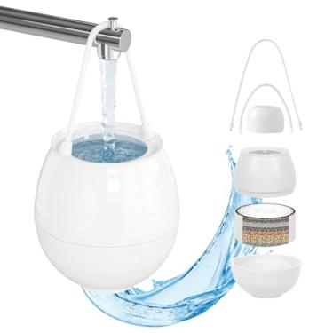 Imagem de Filtro de água de banho para torneira de banheira - 10 estágios de filtragem de 5.000 galões | Remove centenas de contaminantes | Filtro de banheira de hidromassagem livre de BPA para pele mais macia