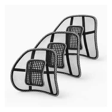 Imagem de Kit 3 Apoio Suporte Encosto Lombar Ergonômico para Cadeira Carro e Escritório DM SHOPP