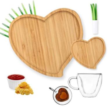 Imagem de Jogo Completo Petisqueiras Xícaras De Coração Com Palitos - Cascavel