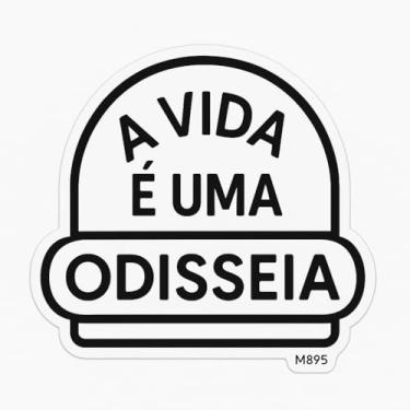 Imagem de Adesivo Recorte 'A vida é uma odisseia' Estilo Minimalista