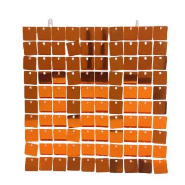 Imagem de Painel Lantejoula Magico Festas Eventos Shimmer Wall Laranja - Open St