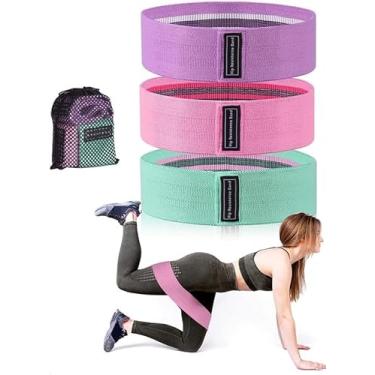 Imagem de Kit 3 Faixas Elásticas 3 Intensidades Tensões Exercício Hip Resistance Bands Fisioterapia Intensidade Pro Musculação Funcional Treino Pilates Exercícios Em Casa Elástico