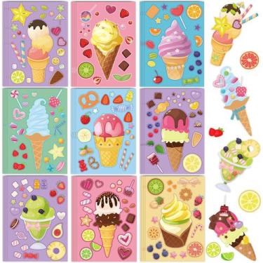 Imagem de Adesivos ZOIIWA Ice Cream 36 folhas DIY Summer para crianças