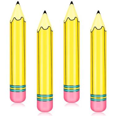 Imagem de Balões de lápis infláveis Demonwer 68cm Back to School x4