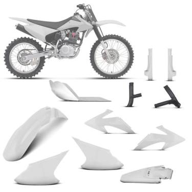 Imagem de Kit Plástico Crf 230f 2008 À 2014 - Pro tork, Branco